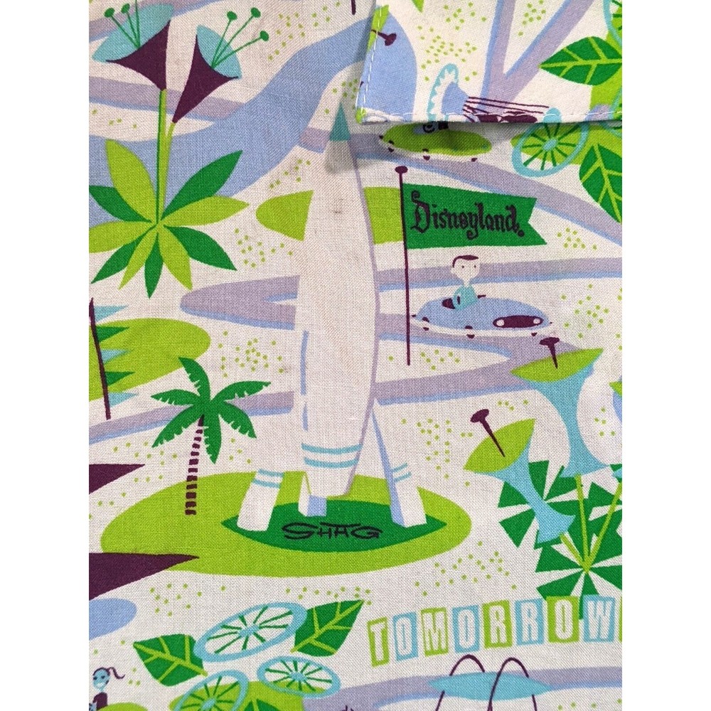 Disneyland Resort Tomorrowland Shag Hawaiian Shirt Mens Medium - Picture 3 of 6